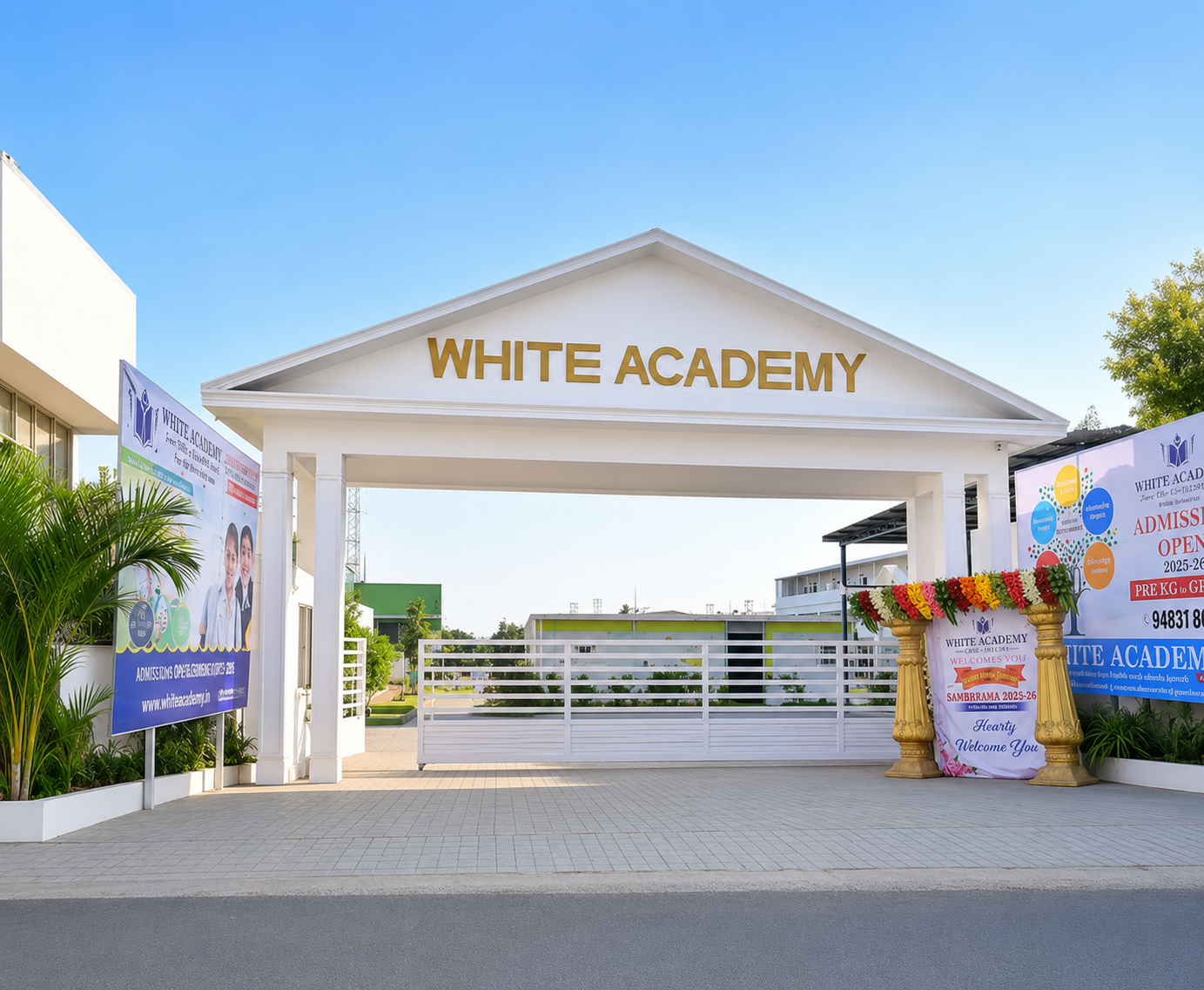 White Academy school entrance